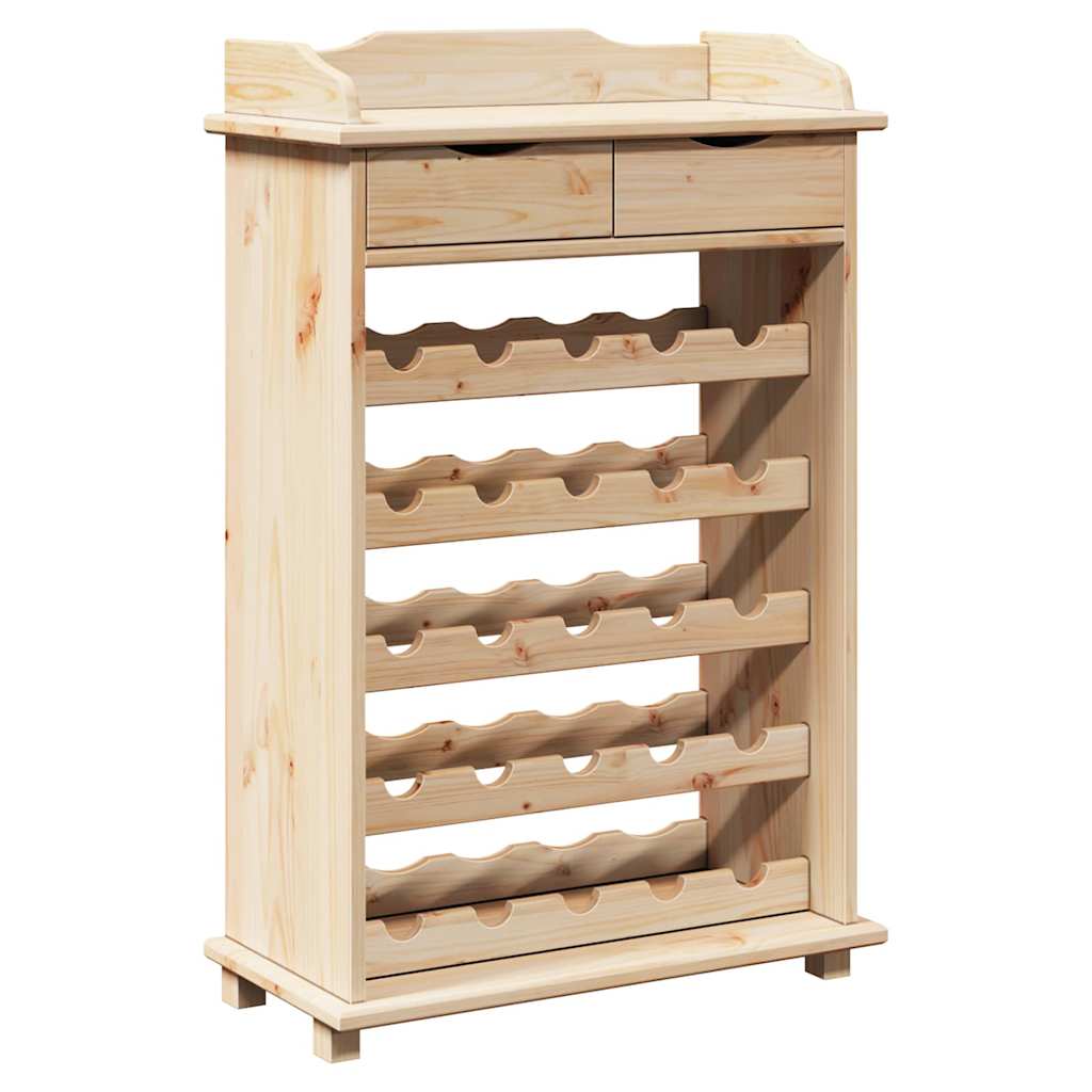 Wine Rack Brown 90 x 60 x 30 cm Solid pine wood